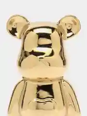 Золотой статуэтка медведь "Bearbrick", копилка керамическая