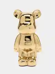Золотой статуэтка медведь "Bearbrick", копилка керамическая