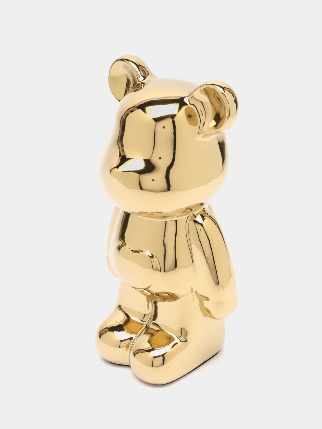 Золотой статуэтка медведь "Bearbrick", копилка керамическая