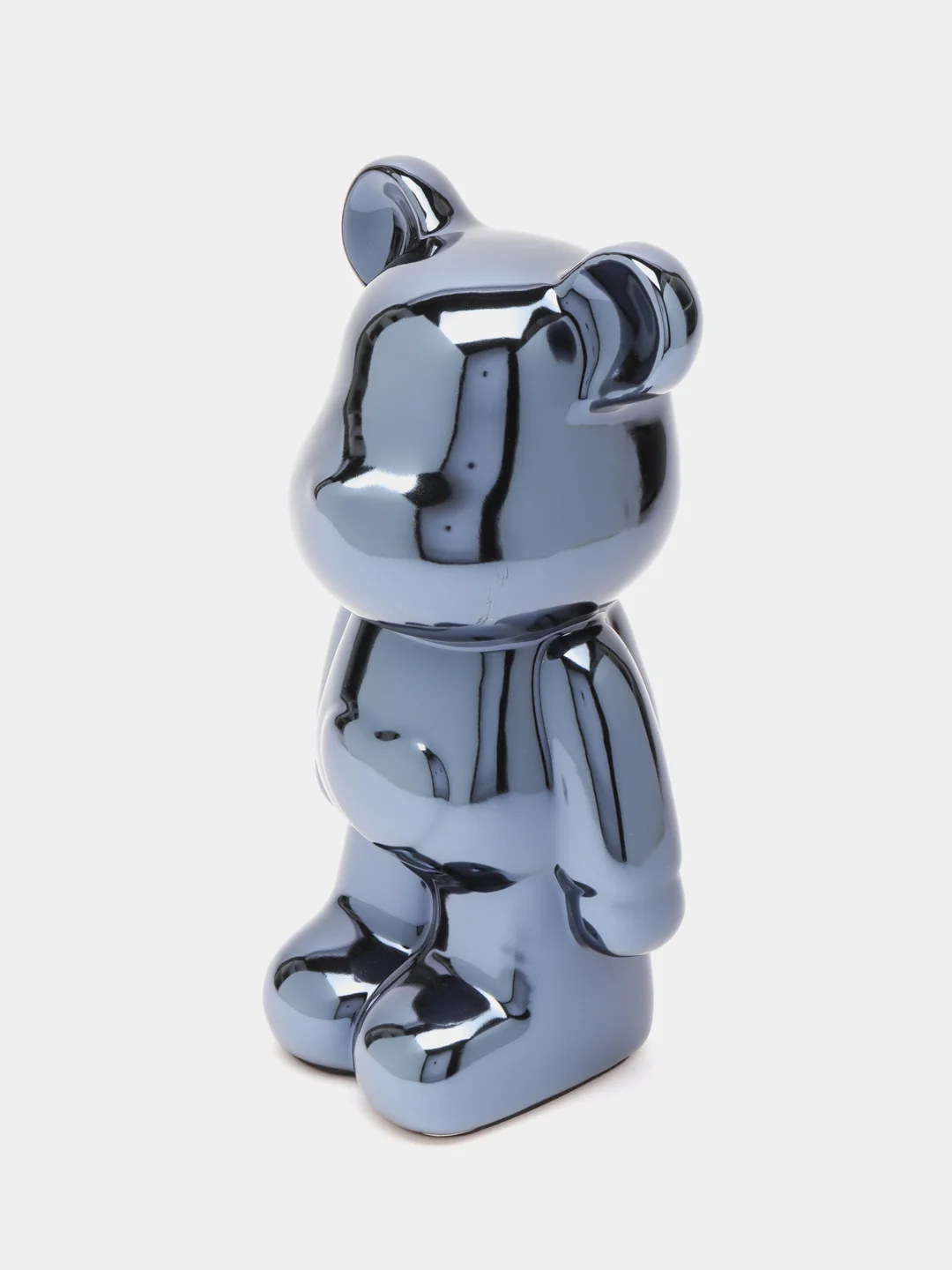 Синий статуэтка медведь "Bearbrick", копилка керамическая