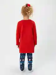 Красный комплект для девочки ACOOLA новогодний: платье и лосины