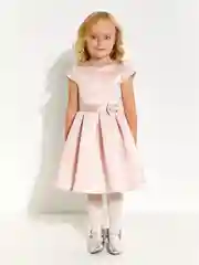 Белый платье для девочки ACOOLA нарядное, из плотного атласа