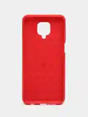 Красный чехол Xiaomi Redmi Note 9S / Note 9 Pro имитация под карбон и металл