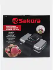 Серый металлик вафельница Sakura SA-7405 форма для тонких вафель