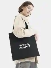 Черный сумка-шоппер, Savvy Shopper
