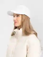 Белый кепка плюшевая, меховая