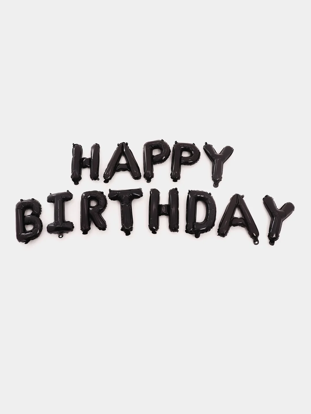 Черный шары "HAPPY BIRTHDAY" - "С Днем Рождения"
