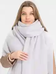Серый меланж шарф женский , зимний , теплый , подарок Новый год