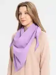 Сиреневый черный платок на голову и шею