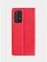 Красный чехол-книжка для Samsung A52 из нубука Super Creative