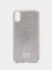 Серый чехол блестящий c камнями на iPhone XR X XS 11 pro Max