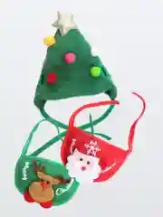Новогодний костюм для кошек и собак, шапка и слюнявчик