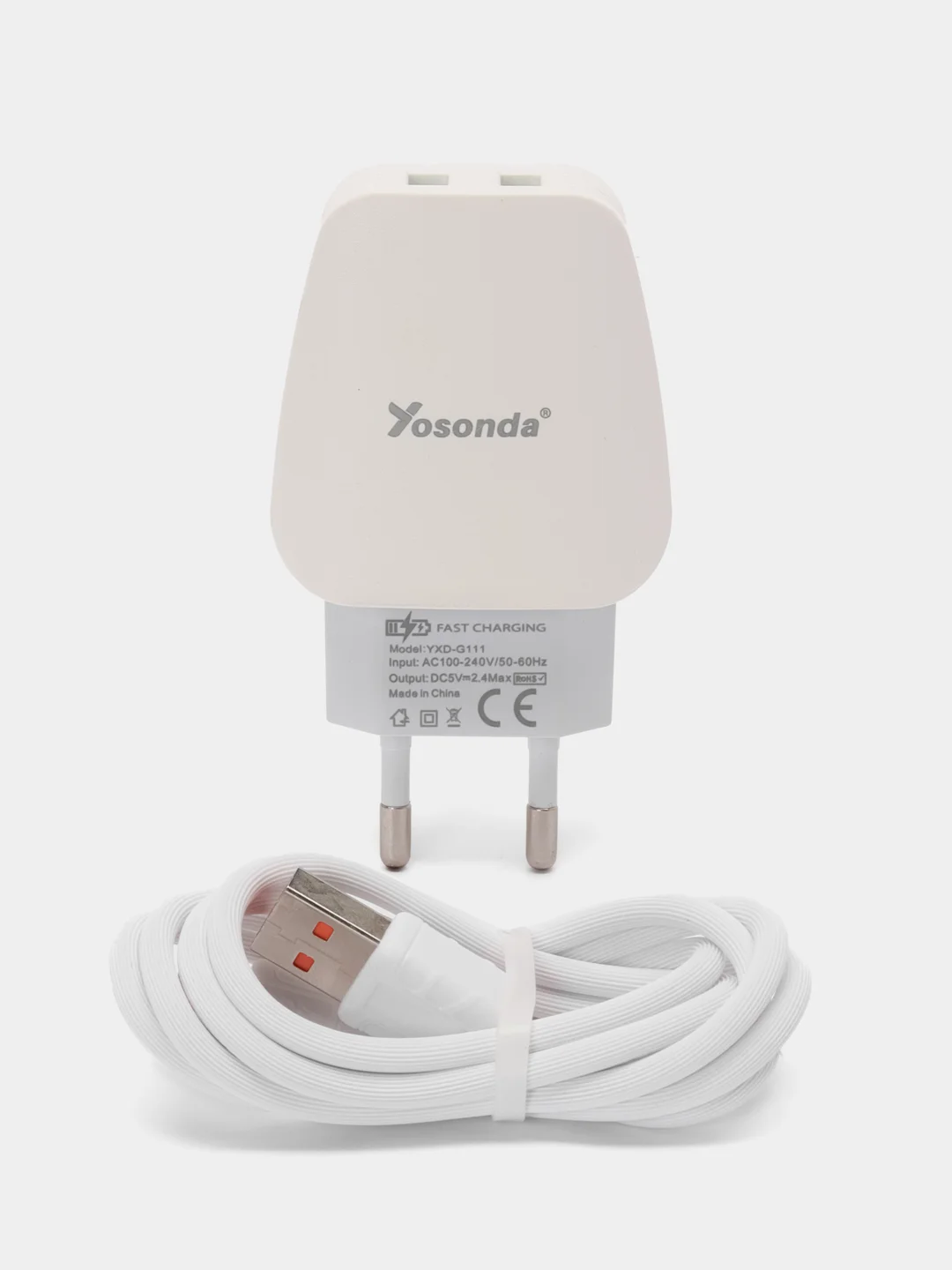 Зарядное устройство Yosonda Lightning, Type-C на Samsung, Honor, Huawei, Xiaomi, быстрая зарядка