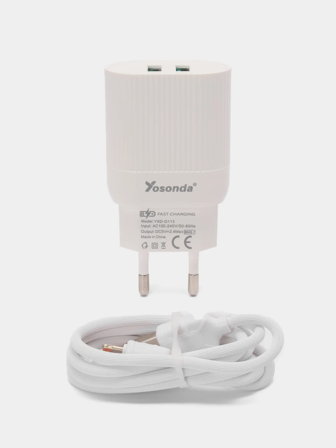 Зарядное устройство Yosonda Lightning, Type-C на Samsung, Honor, Huawei, Xiaomi, быстрая зарядка