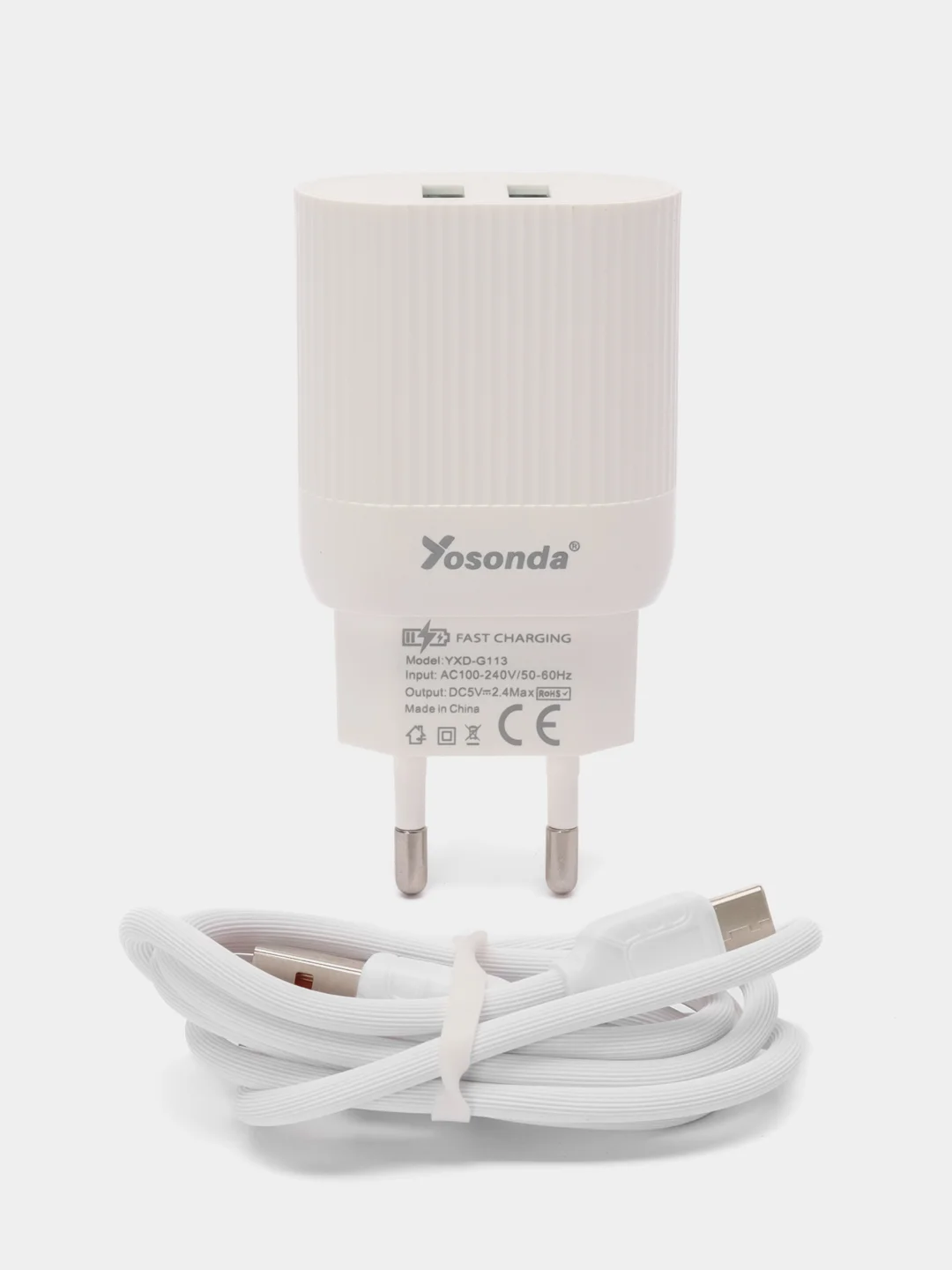 Зарядное устройство Yosonda Lightning, Type-C на Samsung, Honor, Huawei, Xiaomi, быстрая зарядка
