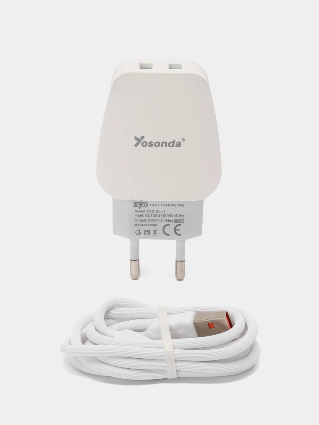 Зарядное устройство Yosonda Lightning, Type-C на Samsung, Honor, Huawei, Xiaomi, быстрая зарядка