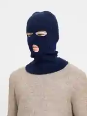 Индиго балаклава вязаная женская, мужская, подшлемник на зиму, маска спортивная для сноуборда