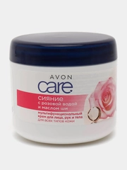 Крем для лица AVON "Сияние", с розовой водой и маслом ши, 400 мл