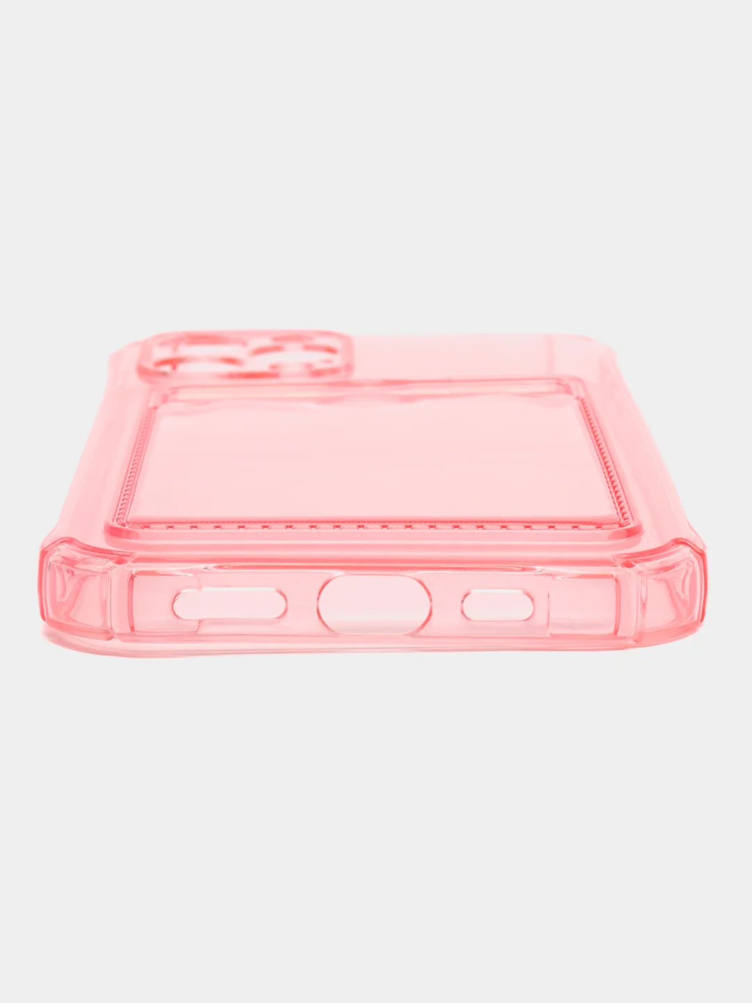 Розовый чехол для iPhone с карманом для карт
