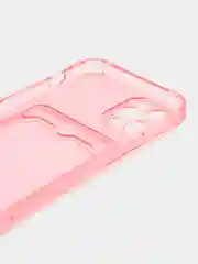 Розовый чехол для iPhone с карманом для карт