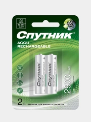 Аккумуляторы AА 2 шт Спутник mah пальчиковые HR06 аккумуляторные батарейки