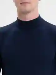 Индиго водолазка мужская, базовая, свитер с высоким воротником