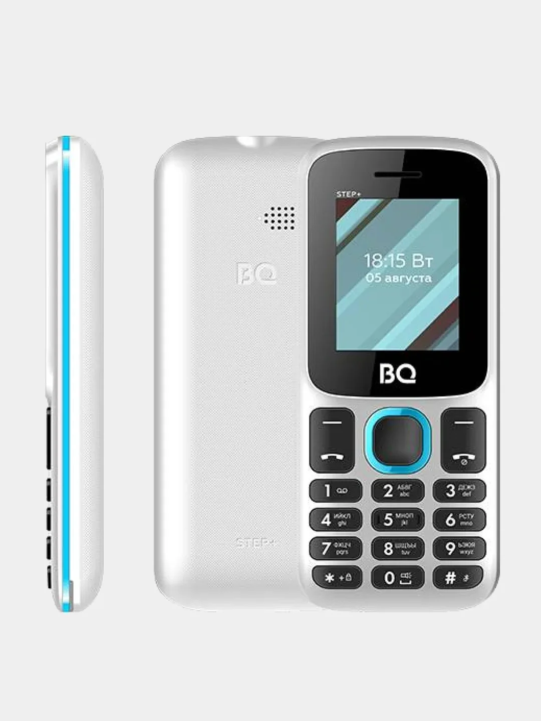 Белый кнопочный телефон BQ 1848 Step+, без камеры, аккумулятор 600 мАч