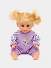 Фиолетовый кукла озвученная 32 см., в рюкзаке