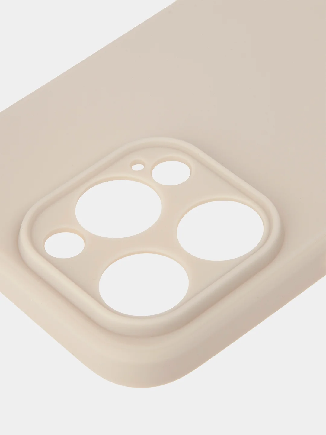 Бежевый меланж чехол и стекло для Apple iPhone 15 Pro силиконовый ROSCO матовый тонкий с защитой камер