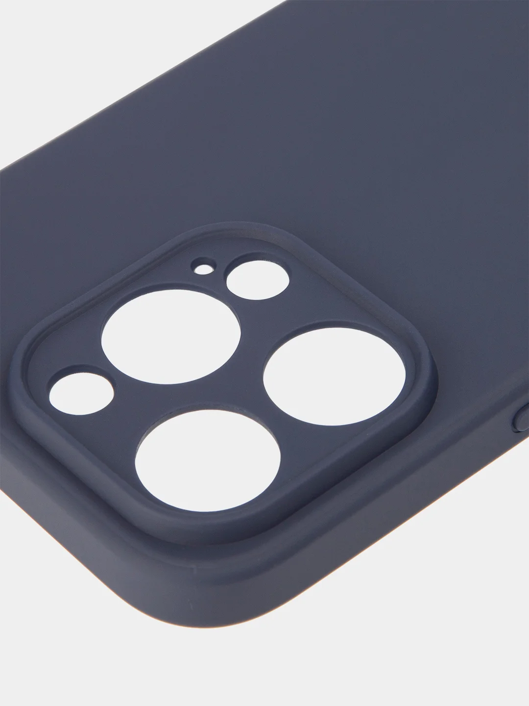 Темно-синий чехол и стекло для Apple iPhone 15 Pro силиконовый ROSCO матовый тонкий с защитой камер