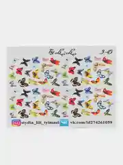 Слайдеры для дизайна ногтей, наклейки для маникюра и педикюра, МИКС, набор из 10 шт