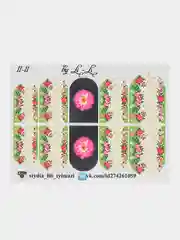 Слайдеры для дизайна ногтей, наклейки для маникюра и педикюра, МИКС, набор из 10 шт