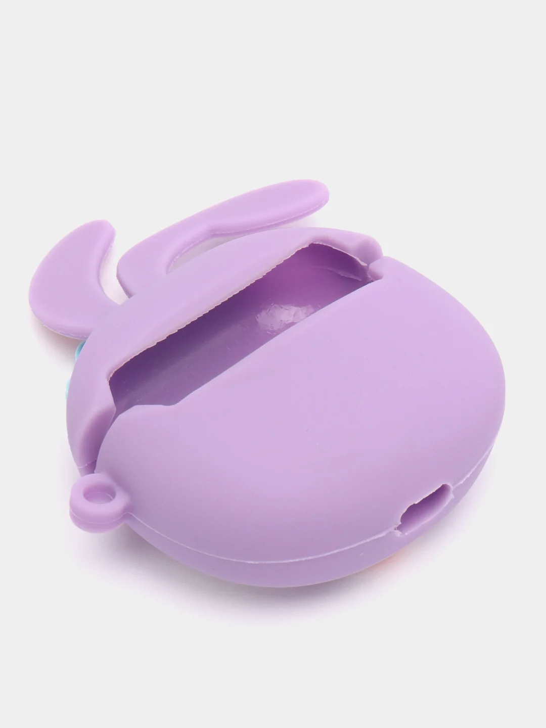 Лавандовый чехол для беспроводных наушников Apple AirPods 3 / Аирподс 3, с карабином, мультяшный