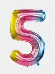 Шар фольгированный цифра "5"