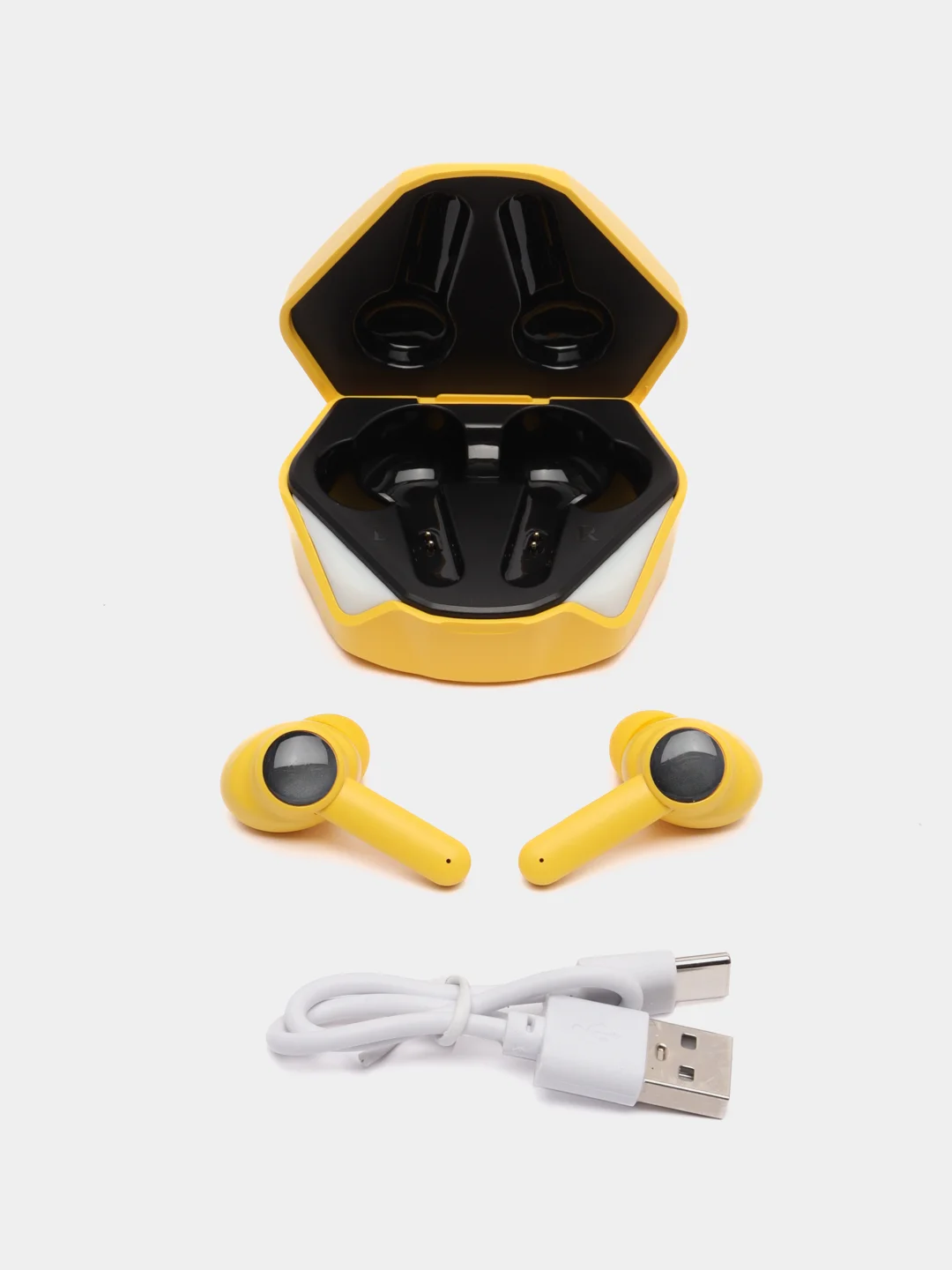 Желтый наушники игровые K55, беспроводные
