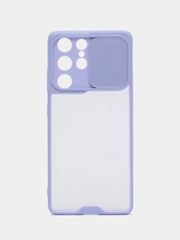 Чехол для Samsung S21 Ultra, с задвижным окном для защиты камеры