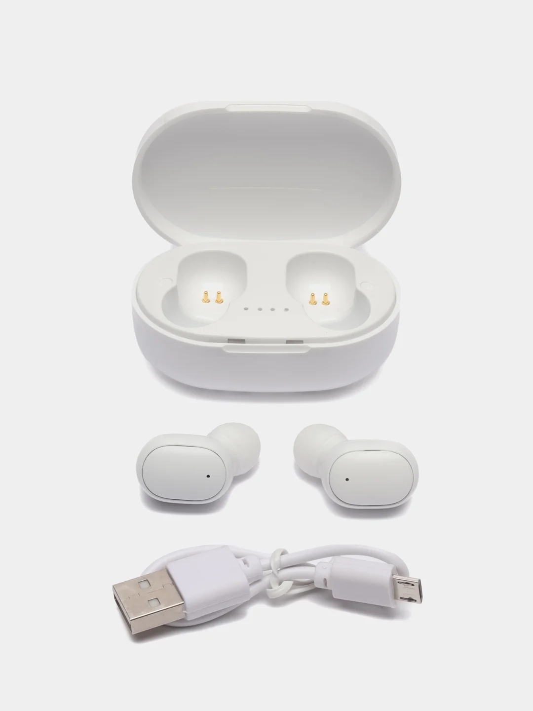 Белый наушники Беспроводные  MiPods A6S   Bluetooth