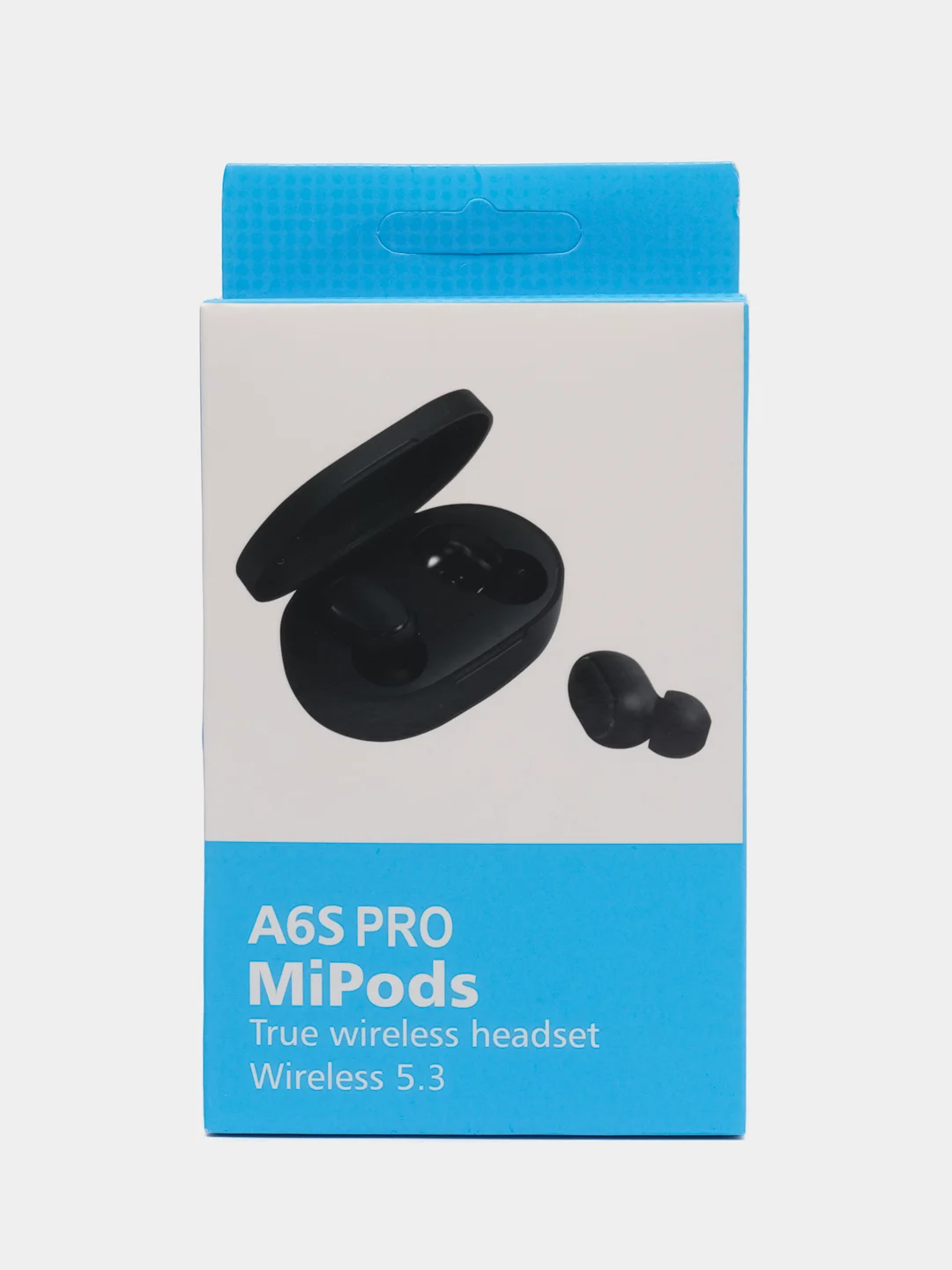 Голубой наушники Беспроводные  MiPods A6S   Bluetooth