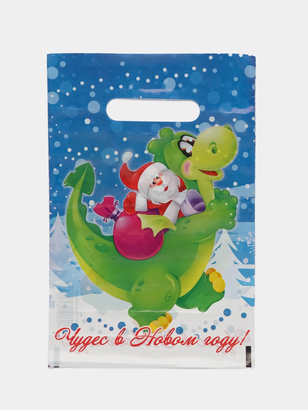 Зелёный хаки пакет полиэтиленовый, новогодний, 2 размера