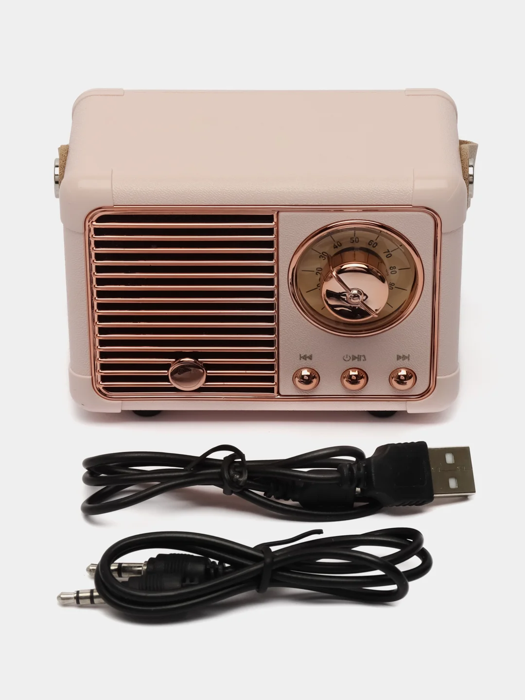 Розовый колонка портативная с блютуз, Fm, USB, Bluetooth