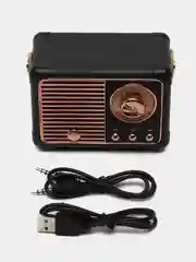 Черный колонка портативная с блютуз, Fm, USB, Bluetooth