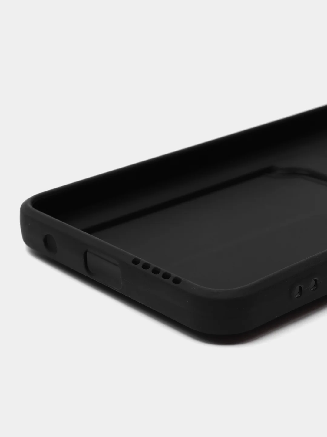 Черный чехол для Xiaomi Redmi Note 12S (Сяоми Редми Нот 12С), с карманом для карт, прозрачный