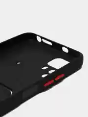 Черный чехол для Xiaomi Redmi Note 12S (Сяоми Редми Нот 12С), с карманом для карт, прозрачный