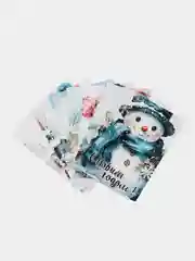 Розовый новогодние открытки - шильдики, 10 х 7 см, открытки для подарков, открытки для цветов