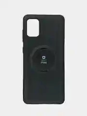 Угольный чехол Samsung Galaxy A31, Самсунг Галакси А31 силиконовый магнитный с кольцом iFace