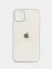 Чехол силиконовый для iPhone 11, со стеклянной панелью, с защитой для камеры