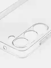 Прозрачный чехол для Samsung Galaxy S23 силиконовый ROSCO прозрачный с бортиком- защитой модуля камер
