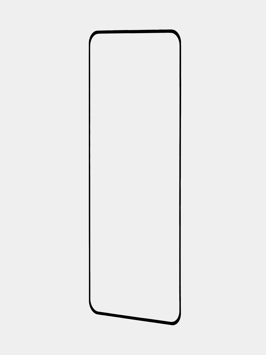 Прозрачный стекло для Realme GT 5 защитное, BROSCORP, с олеофобным покрытием и черной рамкой