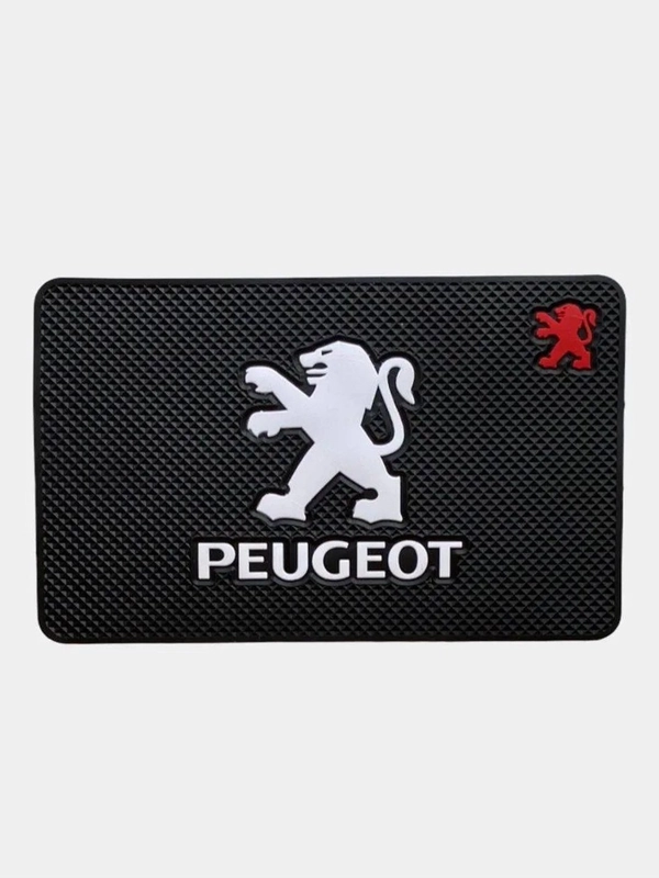 Противоскользящий коврик на панель, с логотипом автомобиля, не липкий, Peugeot