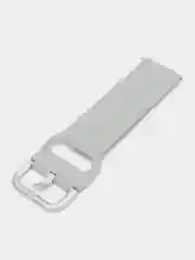 Серебряный силиконовый ремешок универсальный для Xiaomi Amazfit Bip / Samsung / Huawei, 20 мм